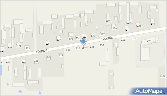 Słupica, Słupica, 134, mapa Słupica