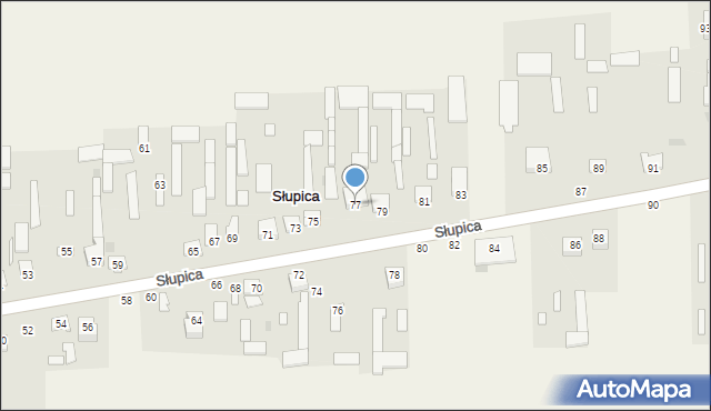 Słupica, Słupica, 77, mapa Słupica