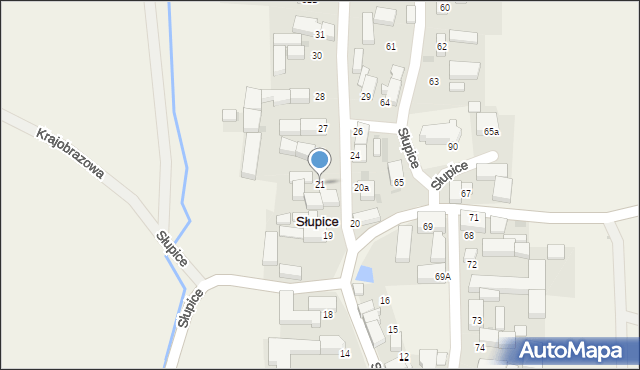 Słupice, Słupice, 21, mapa Słupice