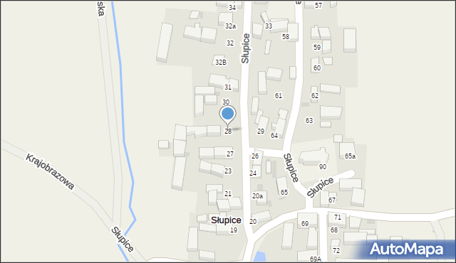 Słupice, Słupice, 28, mapa Słupice