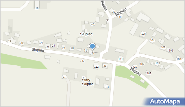 Słupiec, Słupiec, 35, mapa Słupiec