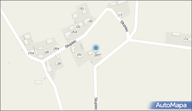 Słupiec, Słupiec, 183, mapa Słupiec
