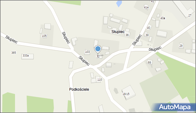 Słupiec, Słupiec, 32, mapa Słupiec