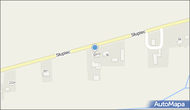 Słupiec, Słupiec, 327, mapa Słupiec