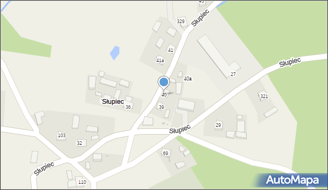 Słupiec, Słupiec, 40, mapa Słupiec