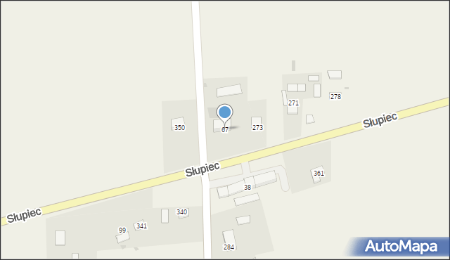 Słupiec, Słupiec, 67, mapa Słupiec