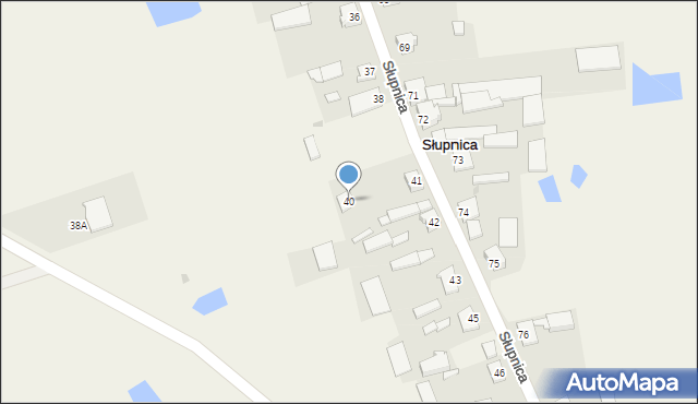 Słupnica, Słupnica, 40, mapa Słupnica