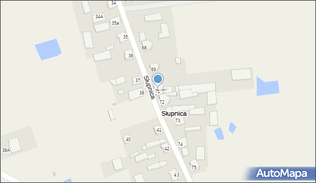 Słupnica, Słupnica, 71, mapa Słupnica