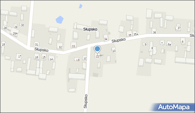 Słupsko, Słupsko, 11, mapa Słupsko