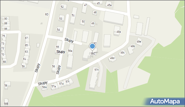 Słupy, Słupy, 56C, mapa Słupy
