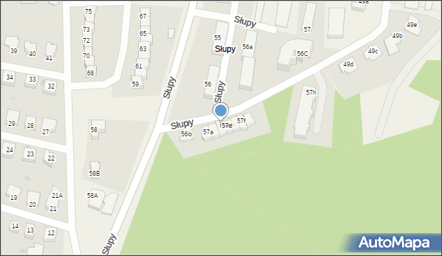 Słupy, Słupy, 57c, mapa Słupy