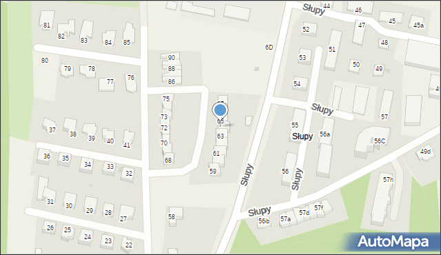 Słupy, Słupy, 64, mapa Słupy
