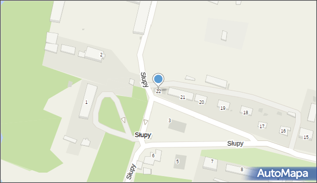 Słupy, Słupy, 22, mapa Słupy