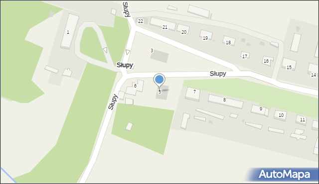 Słupy, Słupy, 5, mapa Słupy