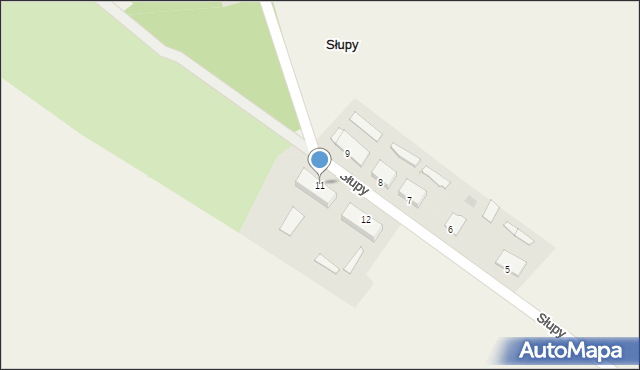 Słupy, Słupy, 11, mapa Słupy