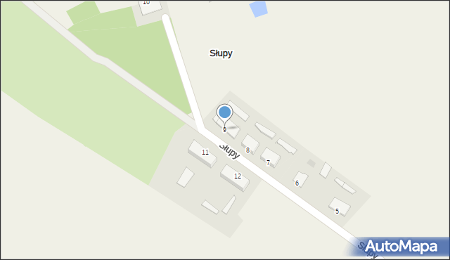 Słupy, Słupy, 9, mapa Słupy