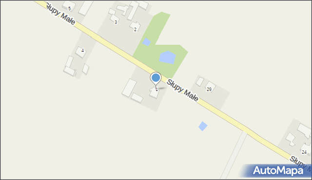 Słupy Małe, Słupy Małe, 1, mapa Słupy Małe