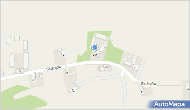 Służejów, Służejów, 49a, mapa Służejów