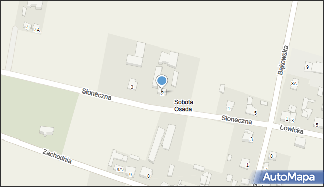 Sobota, Słoneczna, 2, mapa Sobota