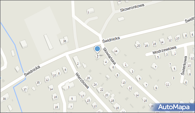 Sobótka, Słowiańska, 2, mapa Sobótka