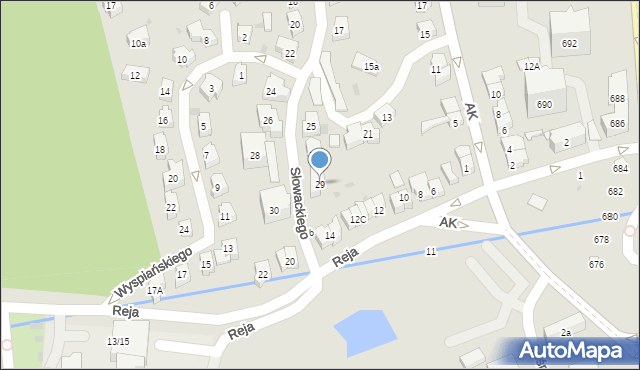 Sopot, Słowackiego Juliusza, 29, mapa Sopotu