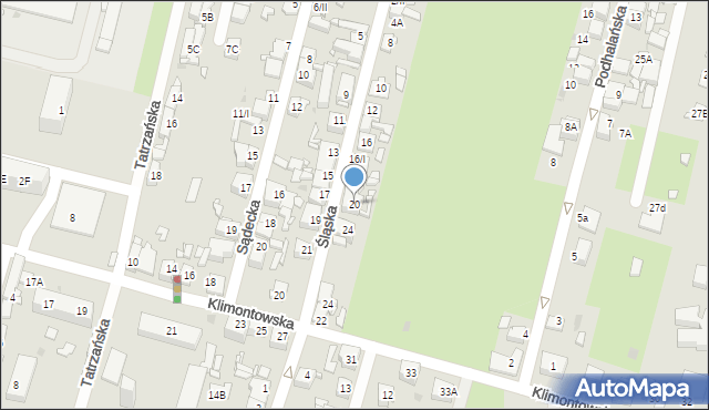 Sosnowiec, Śląska, 20, mapa Sosnowca