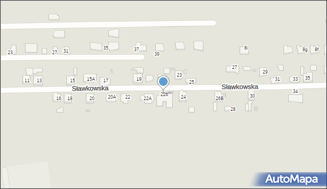 Sosnowiec, Sławkowska, 22b, mapa Sosnowca