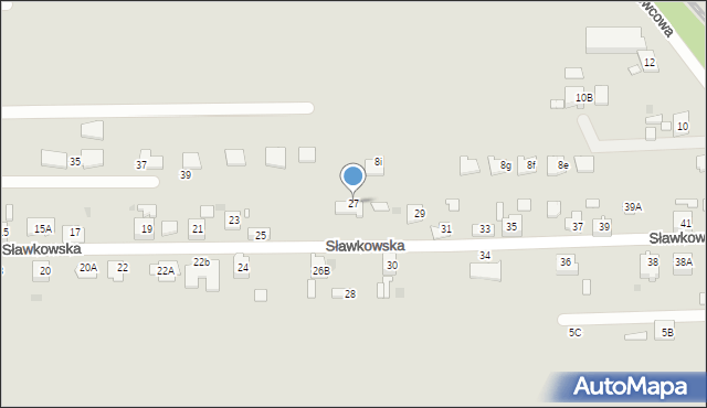 Sosnowiec, Sławkowska, 27, mapa Sosnowca