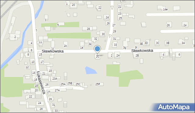 Sosnowiec, Sławkowska, 2C, mapa Sosnowca