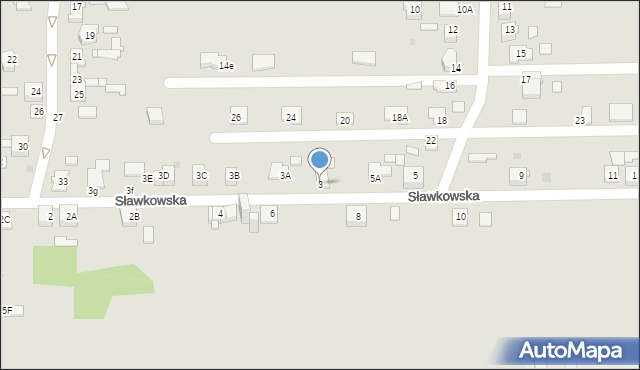 Sosnowiec, Sławkowska, 3, mapa Sosnowca