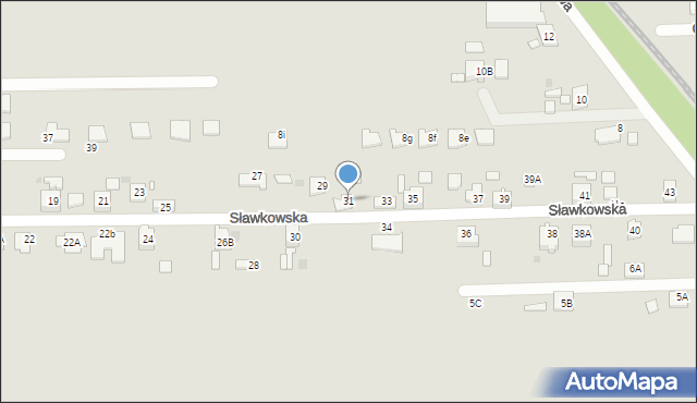 Sosnowiec, Sławkowska, 31, mapa Sosnowca