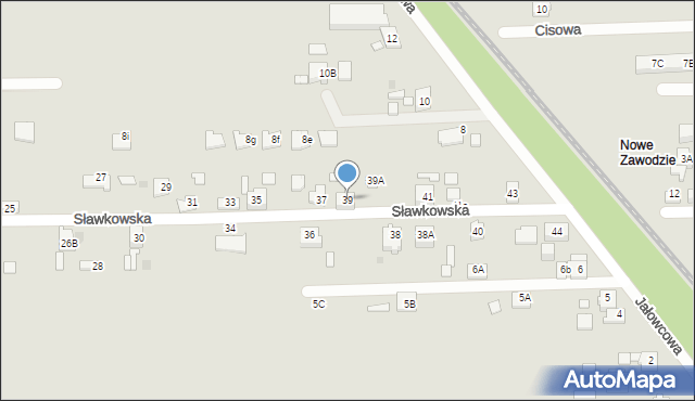 Sosnowiec, Sławkowska, 39, mapa Sosnowca