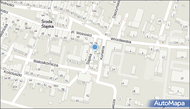 Środa Śląska, Śląska, 3, mapa Środa Śląska