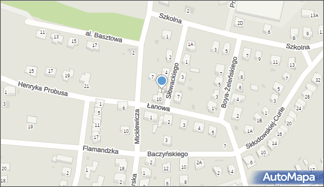 Środa Śląska, Słowackiego Juliusza, 8, mapa Środa Śląska