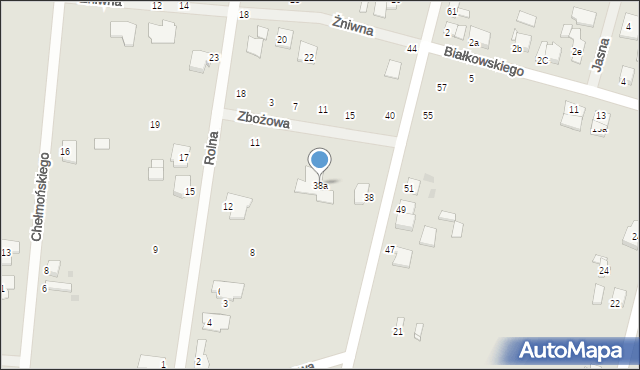 Środa Wielkopolska, Słoneczna, 38a, mapa Środa Wielkopolska