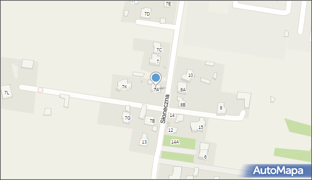 Stanisławów Pierwszy, Słoneczna, 7A, mapa Stanisławów Pierwszy