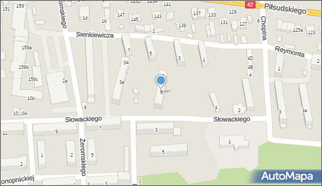 Stąporków, Słowackiego Juliusza, 6, mapa Stąporków