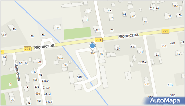 Stara Iwiczna, Słoneczna, 57A, mapa Stara Iwiczna