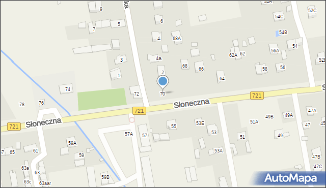 Stara Iwiczna, Słoneczna, 70, mapa Stara Iwiczna