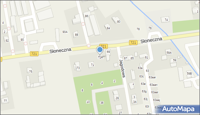 Stara Iwiczna, Słoneczna, 71A, mapa Stara Iwiczna