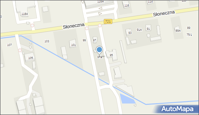 Stara Iwiczna, Słoneczna, 97a, mapa Stara Iwiczna