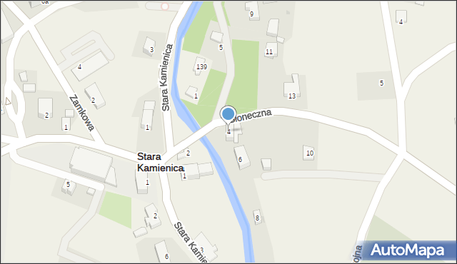 Stara Kamienica, Słoneczna, 4, mapa Stara Kamienica