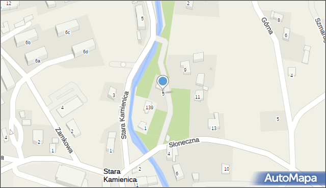 Stara Kamienica, Słoneczna, 5, mapa Stara Kamienica