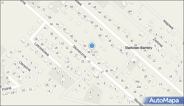 Starkowo, Słoneczna, 46, mapa Starkowo