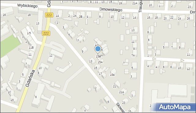 Starogard Gdański, Słowackiego Juliusza, 13a, mapa Starogard Gdański