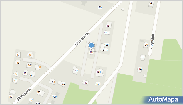 Stary Kraszew, Słoneczna, 41f, mapa Stary Kraszew