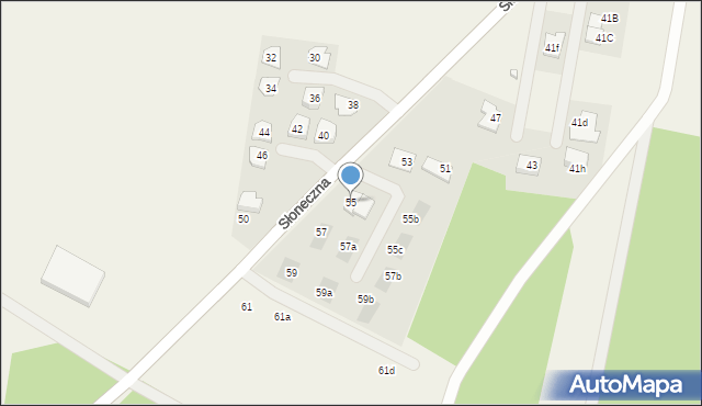 Stary Kraszew, Słoneczna, 55, mapa Stary Kraszew