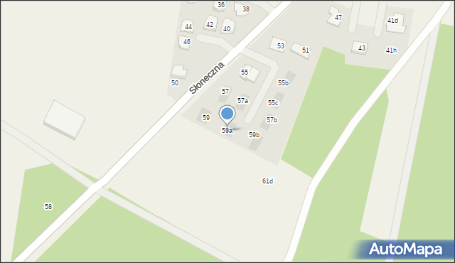 Stary Kraszew, Słoneczna, 59a, mapa Stary Kraszew