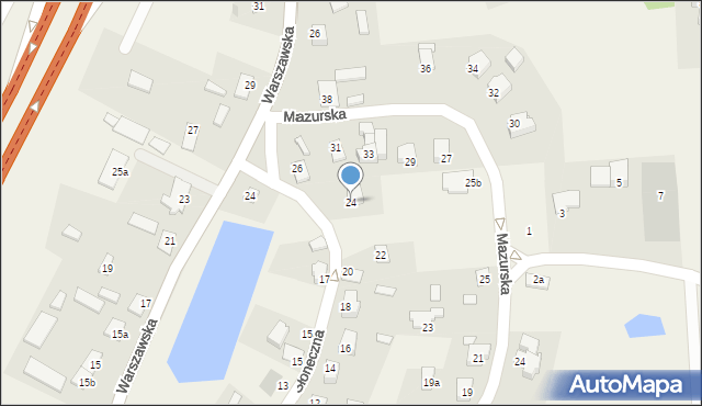 Stawiguda, Słoneczna, 24, mapa Stawiguda