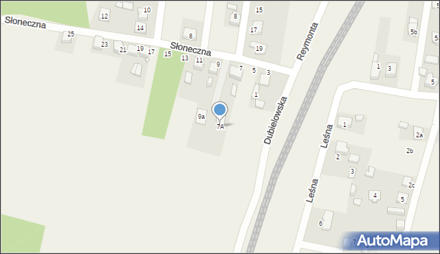 Strzebiń, Słoneczna, 7A, mapa Strzebiń